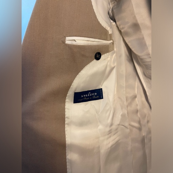 Suitsupply Tan Herringbone Suit 42r - Picture 4 of 12